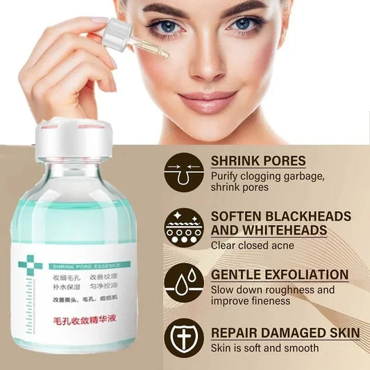 Smooth Pores Repair Essence Firm Cosmetics Pore Shrink Face Serum Hyaluronic Acid Moisturizing Nourish Skincare Pore Shrinkage